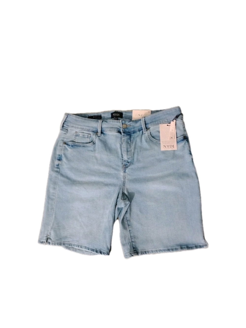 NYDJ Ella Shorts Lift Tuck Tech Light Distressed Women's Plus Size 16 New w/Tags